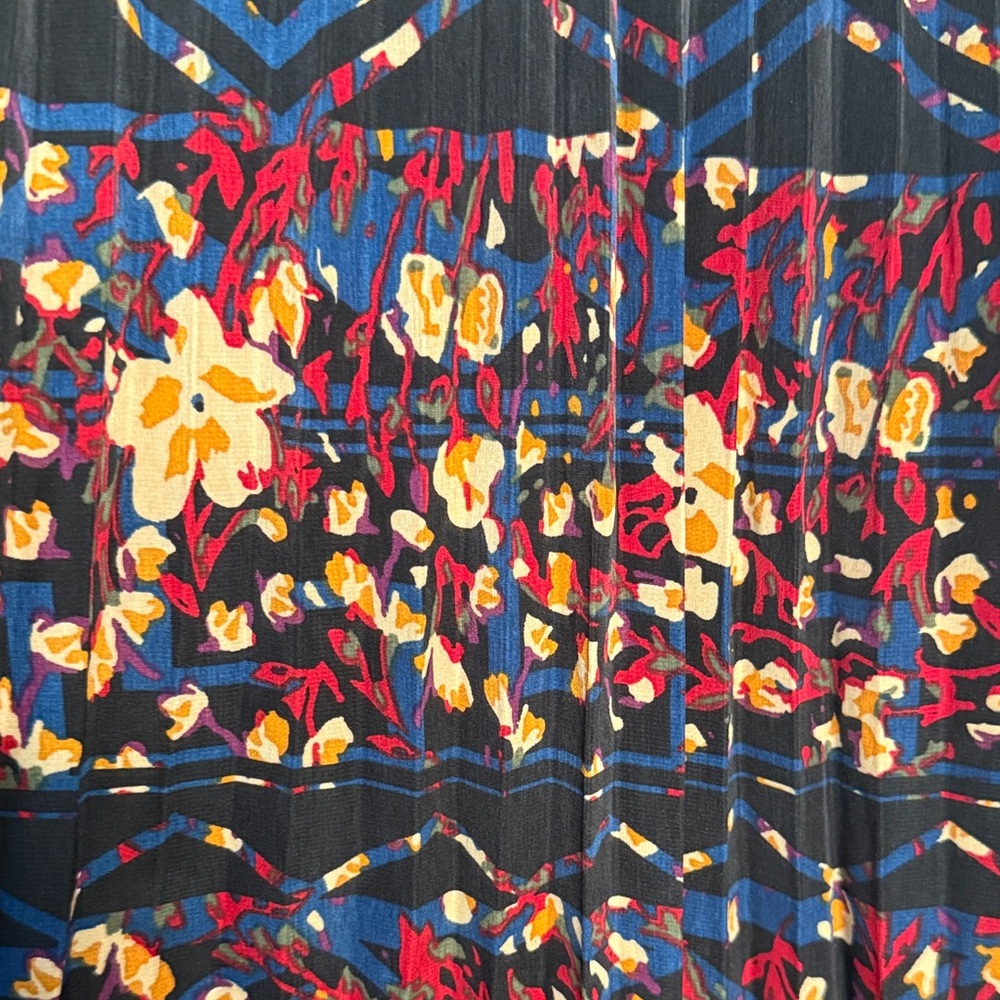 LuLaRoe Black Floral Midi Skirt - Picture 4 of 7